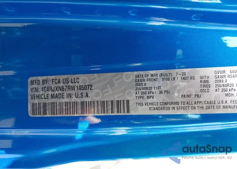 2024 Jeep Wrangler 4Xe Sport S 4Xe из США, поврежденный, VIN 1C4RJXN67RW145072